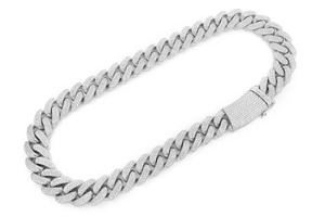 Precioso collar de moissanita chapado en oro de 10 quilates E Color corte brillante VVS2 claridad brillante Hip Hop joyería elegante exportación - Product Image 6