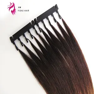 The Most Popular Double Drawn Chinese Hair Extension Invisible Virgin 100% Human 6D Feather Hair Extensions