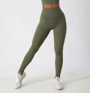 กางเกงเลกกิ้งโยคะเอวยางยืดสำหรับผู้หญิง แห้งเร็ว ระบายอากาศได้ดี ผลิตจากผ้าสแปนเด็กซ์/โพลีเอสเตอร์ เหมาะสำหรับโยคะ ฟิตเนส และวิ่ง - Product Image 2