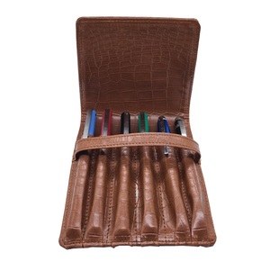 Portalápices de Metal y cuero decorativo hecho a mano para escritorio, papelería, portalápices, almacenamiento, suministros de oficina - Product Image 2
