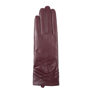 Guantes estampados de invierno de alta calidad, piel de oveja, guantes de vestir de cuero PU para ciclismo, uso diario, fiestas, deportes de playa informales, lisos - Product Image 2