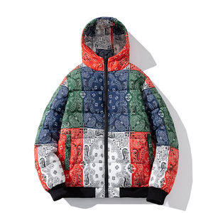 High Quality Customized Plus Size <b>Men's</b> Winter Puffer Jacket Outdoor Warm Quilt <b>Parka</b> Full Print Bubble Design Letter Style - Product Image 2