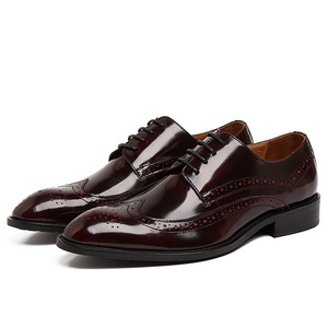 Chaussures de travail anti-fatigue avec structure durable et amorti souple, chaussures en cuir pour hommes, chaussures de tous les jours - Product Image 1