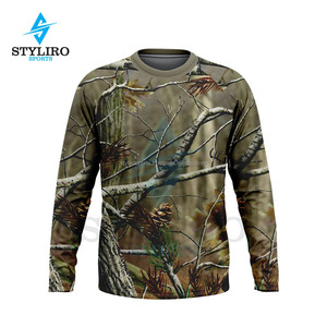 Personnalisez votre design, impression par sublimation, maillot de chasse, écologique, séchage rapide, protection UV, chemise à manches longues pour hommes, pour les tournois - Product Image 1