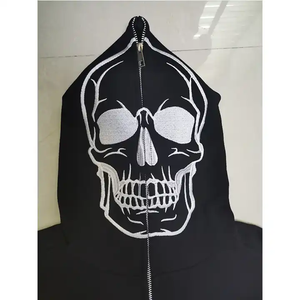 เสื้อฮู้ดแขนยาวพิมพ์ลายพัฟเสื้อมีฮู้ดแนวสตรีทเสื้อมีฮู้ดสำหรับผู้ชายแบบตัดขอบแบบกำหนดเอง - Product Image 3