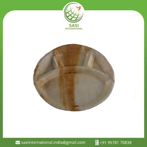 Assiettes portionnées jetables en feuilles de palmier biodégradables à forte valeur ajoutée Vaisselle en bois d'Inde pour les fêtes - Product Image 2