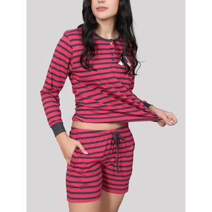 Conjunto de Shorts Casuales de Algodón 100% para Mujer con Bolsillos, Tejido de Punto Súper Suave, Cómodo de Usar, 2 Piezas - Product Image 1