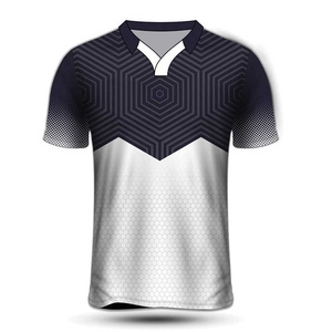 Jersey de rugby de alto impacto con cuello profesional Conjunto en mangas Paneles transpirables Costuras corporales reforzadas y estampados personalizados elegantes - Product Image 3