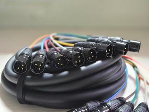 Cable XLR Multicore de 4 Canales y <span class=keywords><strong>3</strong></span> Metros para Estudio, Escenario, Grabación de Sonido en Vivo, Cable de Micrófono Blindado Hembra a Macho - Product Image 1