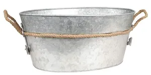 Gran bañera ovalada galvanizada con asas para bebidas, vino, cerveza para fiestas y eventos al aire libre | Exportación a granel al por mayor de OEM - Product Image 3