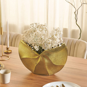 Vases à fleurs en poterie pour table moderne Décorations Meilleure vente Vases à fleurs de table abstraits en aluminium - Product Image 3