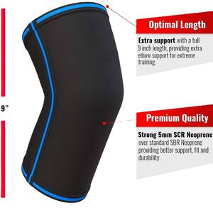 Manchons de genou en néoprène épais, légers, réglables, respirants et pliables pour la musculation, les squats et la protection - Product Image 3