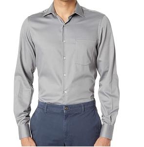 Chemise habillée formelle pour homme, 100% coton, manches longues, bouton unique, motif à carreaux, chemise habillée tendance pour l'été - Product Image 2