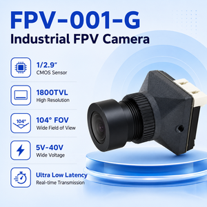 กล้องโดรน FPV-001G FPV, 1800TVL, 1/1.8-นิ้วและ1/2.9-นิ้ววิสัยทัศน์กลางคืน WDR, 125 °/104 ° FOV, 5-40โวลต์0.000001Lux ความหน่วงต่ำ - Product Image 2