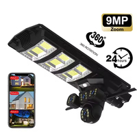 Cámaras de Seguridad Inalámbricas para Exteriores, con Energía Solar, Resistentes al Agua, Lente Dual, Visión Nocturna, para el Hogar, Almacenamiento en Tarjeta SD
