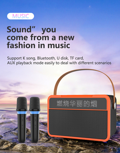 Lyric Display Professional Wireless Bt Speaker Mini altavoz inalámbrico con 2,4G Dual Wireless Mic para <span class=keywords><strong>Kareoke</strong></span> - Product Image 5