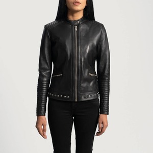 Chaqueta de Motociclista de Cuero PU Negra Original Vintage de Alta Calidad para Mujer con Cierre de Cremallera Fácil de Usar de Bearfit - Product Image 4