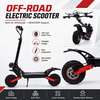 Scooter Eléctrico para Adultos al por Mayor, 2400W, Doble Tracción, Neumático Todoterreno de 11 Pulgadas, 48V 21Ah, Doble Freno de Disco