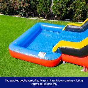 Castillo Inflable JumpOrange de 13'x 26'x 15' con Tobogán, Modelo Ninja Warrior, con Soplador, para Niños y Adultos, Ideal para Fiestas y Alquiler - Product Image 5