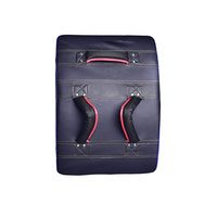 Bouclier de frappe personnalisé pour arts martiaux, boxe, entraînement MMA, en cuir PU rouge et noir, avec votre logo, PK Origin