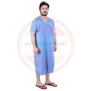 Batas de paciente médico profesional para mujeres y hombres Batas de paciente de alta calidad de algodón de punto para hospital - Product Image 3