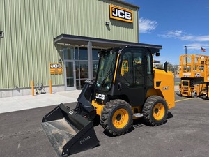 รถตักล้อยาง JCB ขนาดเล็ก อุปกรณ์ก่อสร้างไฮดรอลิก สีเหลืองดำ - Product Image 4