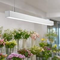 Luminaire linéaire creux pour fleuriste 1800 mm, suspension linéaire dimmable pour présentation florale