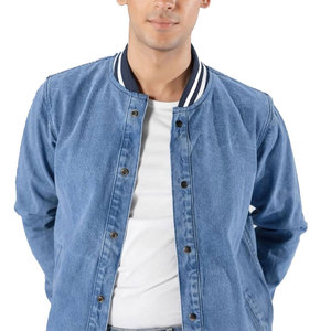 เสื้อแจ็คเก็ตเดนิมผ้าแคนวาสแบบ OEM คุณภาพสูง สไตล์สตรีทลำลองสำหรับผู้ชาย พร้อมโลโก้ด้านหน้า - Product Image 1