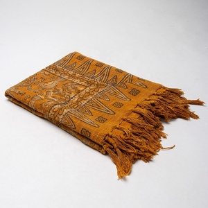 Mustard Colour Washable Sustainable Warm Wool GOTS Certified <b>Throw</b> Blanket Winter Evenings Soft Thick Ideal <b>for</b> Sofa Couch <b>Bed</b> - Product Image 5