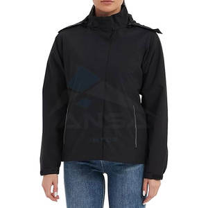 <b>Women</b> <b>Waterproof</b> Rain <b>Jacket</b> <b>Lightweight</b> Raincoat with Hood Hiking <b>Jacket</b> Softshell Windbreaker <b>for</b> Outdoor Activities Black - Product Image 2