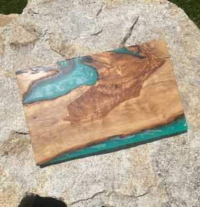 100% bois d'acacia naturel avec planche à découper en résine planche à découper nouveau produit pour la cuisine Restaurant coupe alimentaire hacher utilisé - Product Image 6