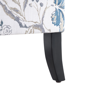 เก้าอี้เน้นลายดอกคาเมเลียผ้าลินินหุ้มเก้าอี้ห้องนั่งเล่นพร้อมหมุดเก้าอี้เท้าแขนพร้อมขาไม้วัสดุคุณภาพสูง - Product Image 4