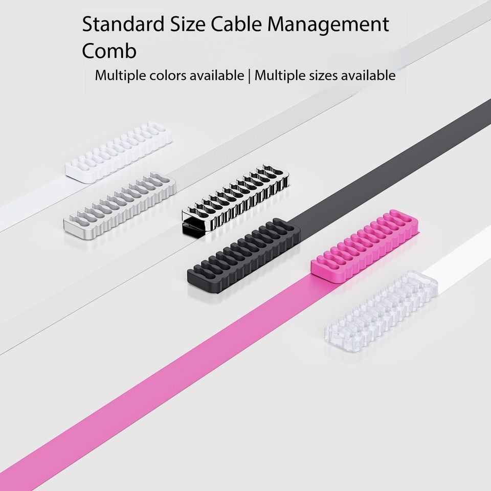 Multi-Color computer Cable comb Kit | Plastic Harness Combs for 6/8/12 ...