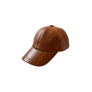 Gorra de Béisbol de Cuero Genuino de Alta Calidad, Gorra de Cuero Real Personalizada de 6 Paneles - Product Image 2