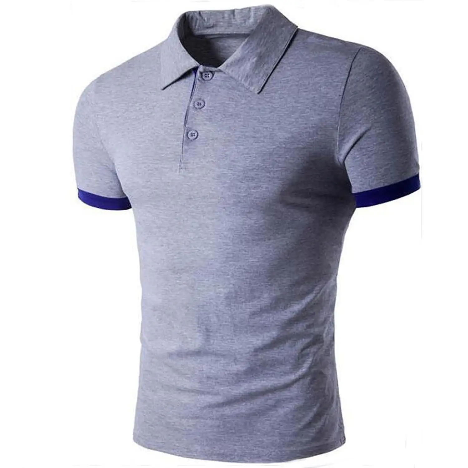 無料サンプルカスタムメンズポロTシャツ綿100% TシャツオーバーサイズTシャツコントラストトリムTシャツすべてのサイズ