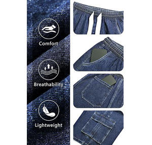 ชุดวอร์มแฟชั่นสำหรับผู้ชายชุดวอร์มผ้าคอตตอนปักลาย100% ระบายอากาศได้ดีสำหรับฤดูร้อน - Product Image 4