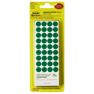 AVERY ZWECKFORM 12mm Green Markierungspunkte Pack of 10-Office Adhesive Tape - Product Image 3