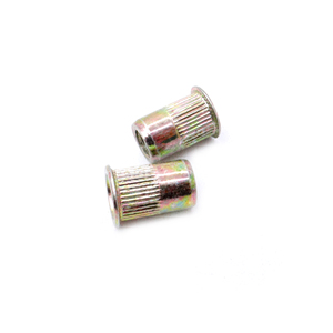 Écrou à sertir à tête plate <span class=keywords><strong>en</strong></span> acier M4*12, plaqué zinc jaune, haute résistance, anti-corrosion, écrou à insertion fileté <span class=keywords><strong>pour</strong></span> tôlerie industrielle - Product Image 1