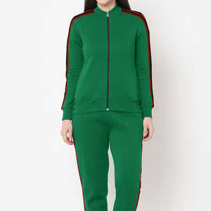 Conjunto de 2 piezas de chándal transpirable con capucha y cremallera para mujer, de poliéster/nailon, con lavado ácido y logo bordado, superventas. - Product Image 2