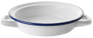 Piatto per uova in acciaio smaltato vetrificato 16 cm. (Ibili 904116) - Product Image 1