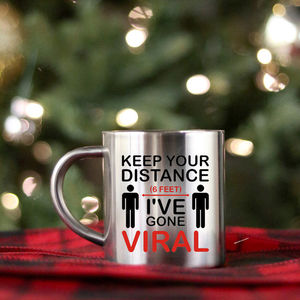 Taza Sublimable de Diseño Novedoso de 15 oz 'I've Gone Viral' en Dorado y Plateado para Regalos de Jubilación, Día del Padre, Regalos para Cafeterías - Product Image 2