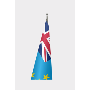 Drapeau d'intérieur personnalisé de Tuvalu avec impression numérique, mât en aluminium ou en fibre de verre, bannières en satin ou en polyester - Product Image 3