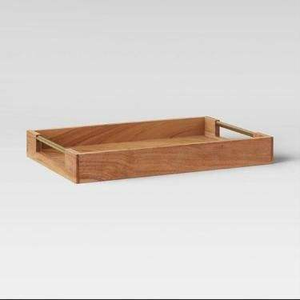 Nueva Bandeja Cuadrada de Madera de Acacia, Organizador Moderno y Rústico, Plato para Comida, Decoración Multiusos para Mesa - Product Image 2