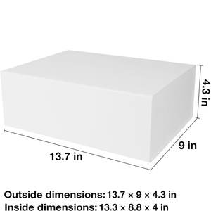 Caja de regalo plegable blanca con tapas de cierre magnético 13,8x9x4,3 pulgadas, regalo rectangular de propuesta de padrino de dama de honor grande - Product Image 2