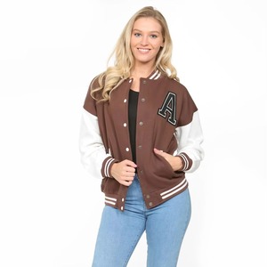 Veste de baseball classique pour femmes Varsity Baseball Broderie personnalisée Doublure en coton Coupe-vent Mode Streetwear Casual Hiver - Product Image 1