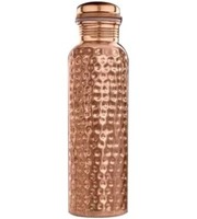 Bouteille en cuivre imprimé feuilles de haute qualité bouteille d'eau en cuivre pur flacon étanche écologique pour un usage quotidien voyage au bureau à domicile
