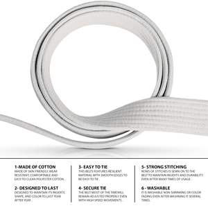 Kimono de Jiu-Jitsu brésilien pour enfants, blanc, 280 g/m², tissage perlé, coton pré-rétréci, débutant, logo personnalisé, uniforme d'arts martiaux - Product Image 6