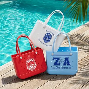 Custom Logo Large Capacity Waterproof EVA Beach Tote Sorority Bag Durable Rubber Tote for Greek Life Events and Sisterhood - Product Image 1