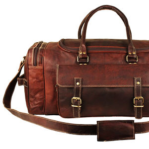 Sacs de voyage en cuir véritable de la meilleure qualité, personnalisés avec votre propre logo et doublure en polyester de style luxueux, marque privée - Product Image 2