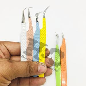 Pinzas de alta calidad Pinzas de extensión de pestañas de acero inoxidable MOQ bajo con punta afilada sostenible y visón de logotipo gratis - Product Image 5